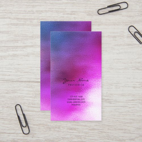 Blue Purple Pink Red Burgundy VIP Ombre Glass Business Card