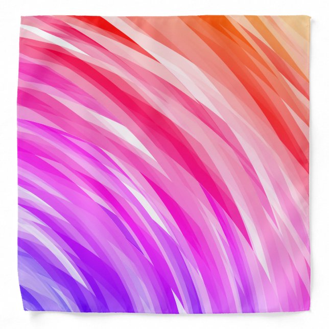 Blue Purple Pink Red Orange Yellow Bandana (Front)