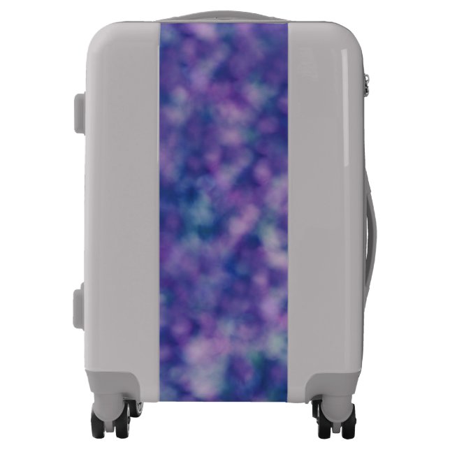 Blue Purple Pink Unique Cool Chic Luggage (Front)