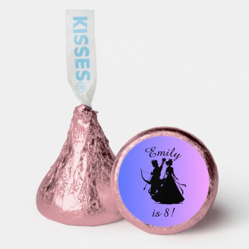 Blue Purple Pink Warrior Princess Birthday Party Hershey®'s Kisses®