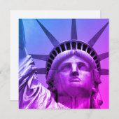 Blue Purple Pop Art Statue of Liberty New York (Front/Back)