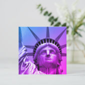 Blue Purple Pop Art Statue of Liberty New York (Standing Front)