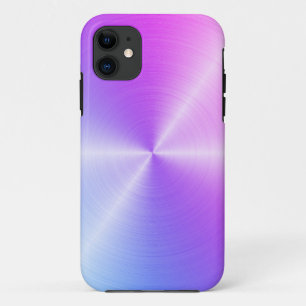 Blue Purple Radial Metallic Custom iPhone Case