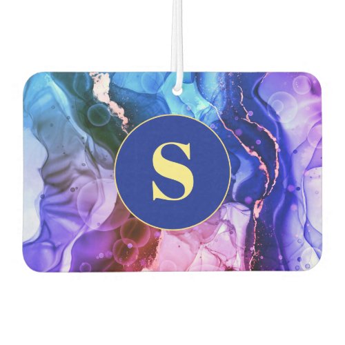 Blue Purple  Red_Violet Liquid Ink Monogram Air Freshener