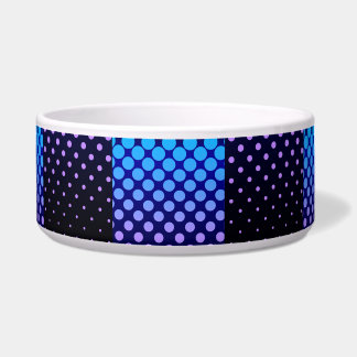 Blue & Purple Retro Halftone Pattern Bowl