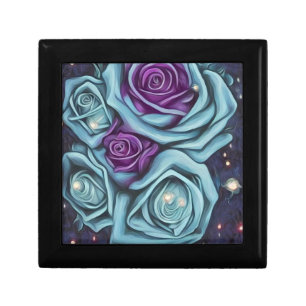 Blue & Purple Rose Bouquet Gift Box