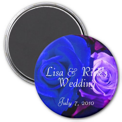 Blue Purple Rose Magnet
