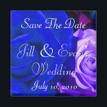 Blue Purple Rose Magnet<br><div class="desc">A gorgeous image to compliment all of your Wedding Favors!</div>