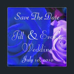 Blue Purple Rose Magnet<br><div class="desc">A gorgeous image to compliment all of your Wedding Favors!</div>