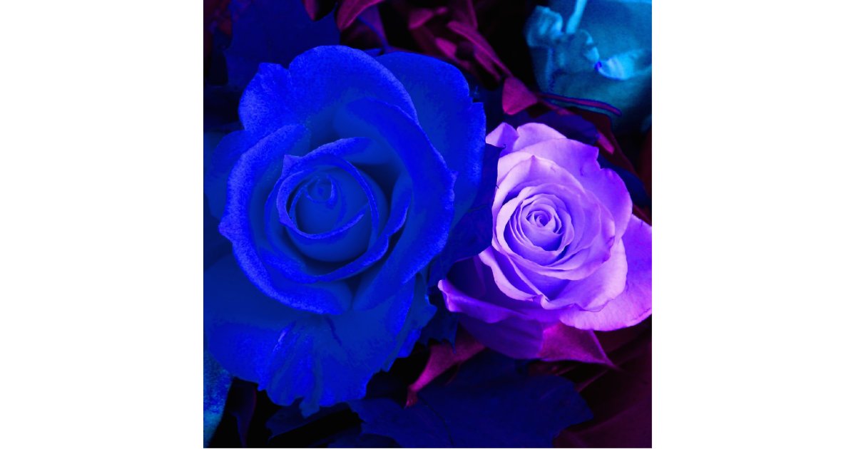 Blue Purple Rose Photo Sculpture | Zazzle