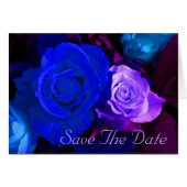 Blue Purple Rose Save The Date (Front Horizontal)