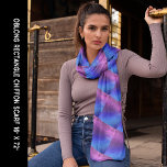 Blue & Purple Shiny Look Abstract Pattern Long Scarf<br><div class="desc">Scarf with colorful shades in abstract art patterns that give a shiny look.  Personalize this template if you want to exchange the image. Customize further for more changes.</div>