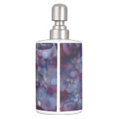 Blue, Purple, Silver Abstract Bath Set (Back)