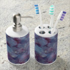 Blue, Purple, Silver Abstract Bath Set