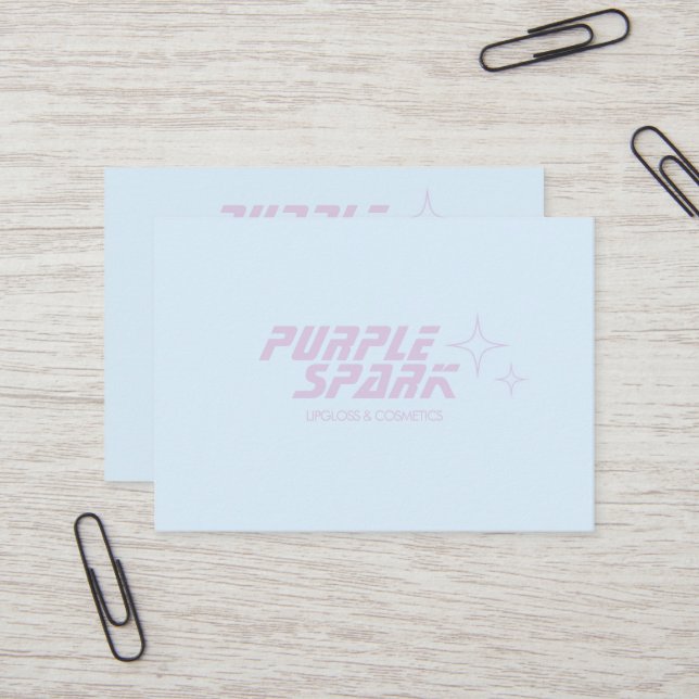 Blue Purple Small Business QR Code Card (Front/Back In Situ)