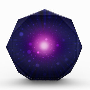 Blue Purple Space Galaxy Stars Abstract Acrylic Award