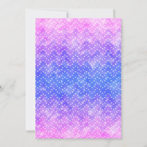 Blue Purple Starry Night Sky Galaxy Watercolor Announcement