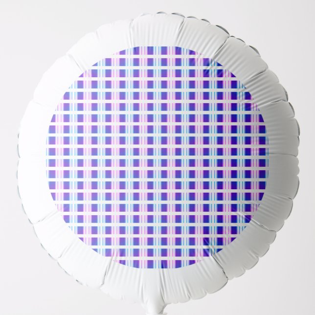 blue & purple striped electric retro balloon (Front)