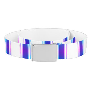 blue & purple striped electric retro belt
