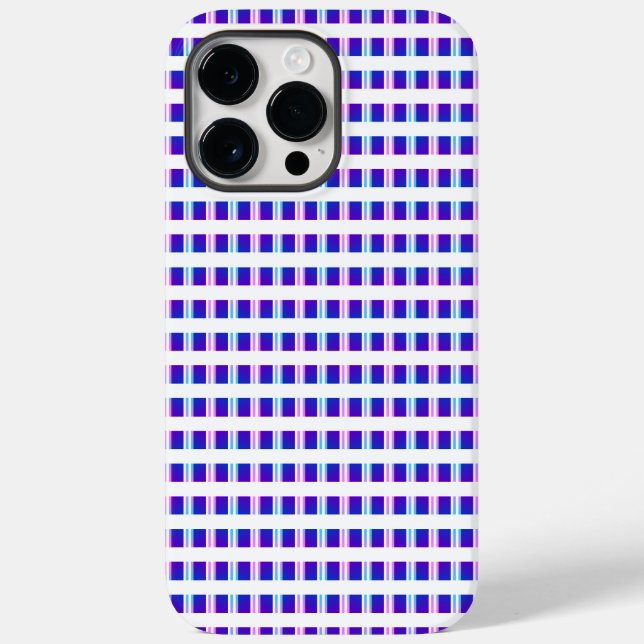 blue & purple striped electric retro  Case-Mate iPhone case (Back)