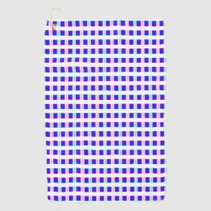 blue & purple striped electric retro golf towel