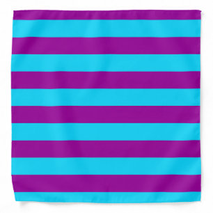 Blue Purple Stripes Design  Bandana