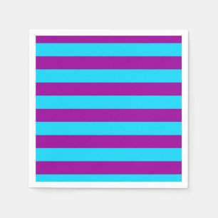 Blue Purple Stripes Design Napkins