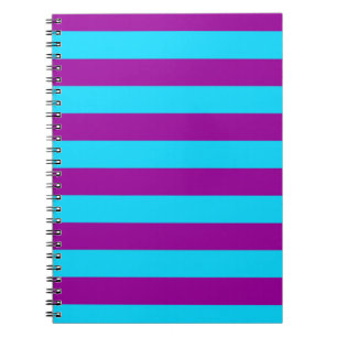 Blue Purple Stripes Design Notebook