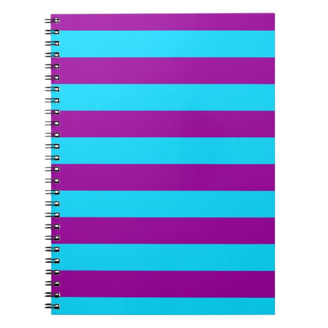 Blue Purple Stripes Design  Notebook (Front)