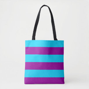 Blue Purple Stripes Design  Tote Bag