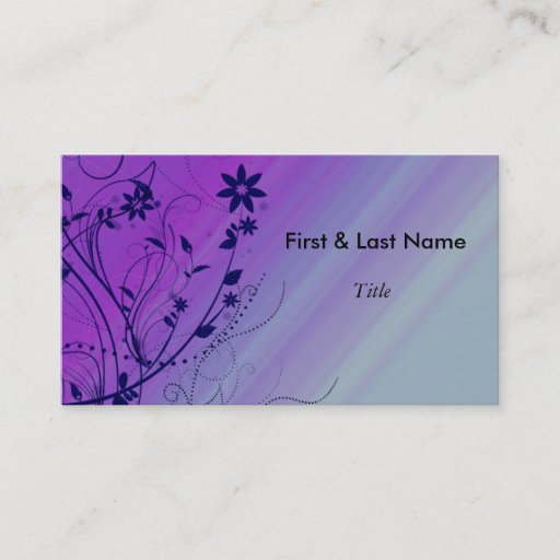 Customizable Blue & Purple Swirl Business Card template