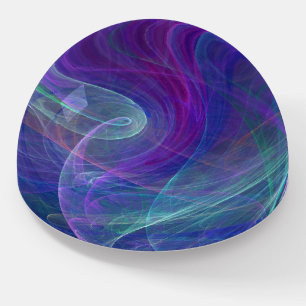 Blue Purple Teal Airy Abstraction Paperweight