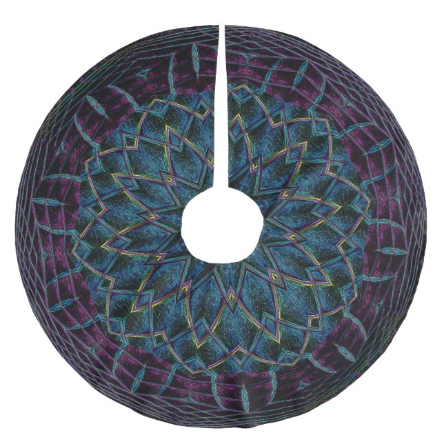 Blue Purple Tree Skirt (Front)
