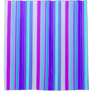Blue purple vertical striped Shower Curtain