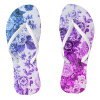 Blue & Purple Vintage Botanical Floral Toile No.3