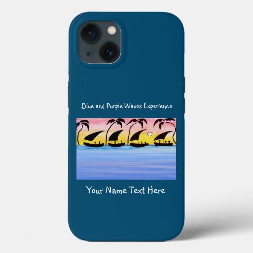 Blue Purple Waives Experience iPhone  iPad case