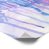 Blue & Purple Watercolor - Custom Quote | Poster (Corner)