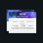 Blue Purple Watercolor Galaxy Bat Bar Mitzvah RSVP Card<br><div class="desc">Looking for cool galaxy bat bar mitzvah RSVP cards that can fit meal options and a number of other details that you'd like your guest to be able to respond to? Create your own watercolor rsvp cards on a fun outer space galaxy DIY template that is easy to personalize with...</div>