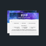 Blue Purple Watercolor Galaxy Bat Bar Mitzvah RSVP Card<br><div class="desc">Looking for cool galaxy bat bar mitzvah RSVP cards that can fit meal options and a number of other details that you'd like your guest to be able to respond to? Create your own watercolor rsvp cards on a fun outer space galaxy DIY template that is easy to personalize with...</div>