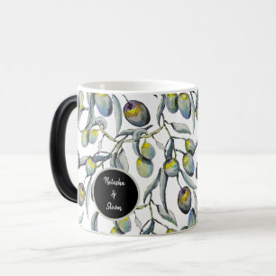 Blue Purple Watercolor Olive Branch Color Morph Mug