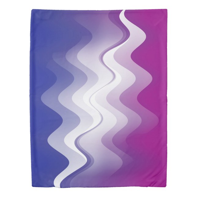 Blue purple white duvet cover (Front)