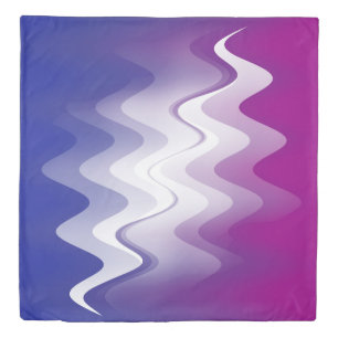 Blue purple white duvet cover