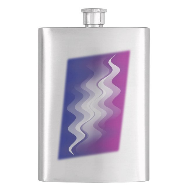 Blue purple white flask (Front)