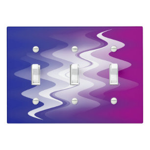 Blue purple white light switch cover