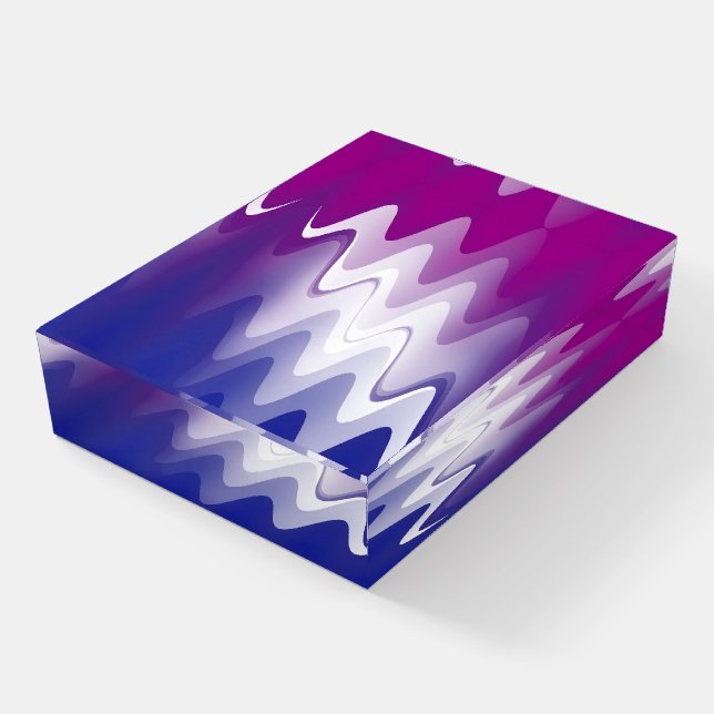 Blue purple white paperweight (Angled)