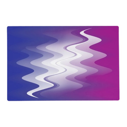 Blue purple white placemat