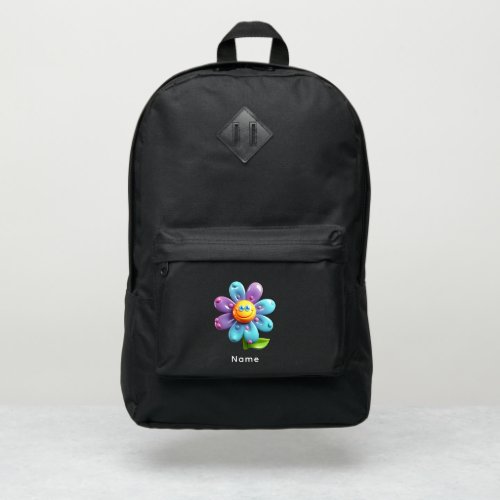 Blue Purple Yellow Flower Port Authority Backpack