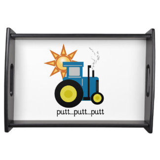 Blue Putt Putt Tractor Serving Tray