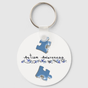 Blue Puzzle Pieces - Autism Awareness Keychain