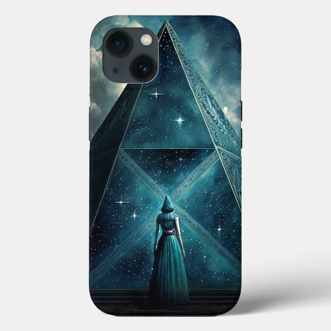 Blue Pyramid Surreal Visionary Art Case-Mate iPhone Case (Back)